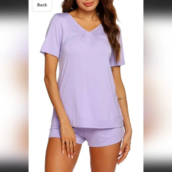 NWOT Avidlove Short Sleeve and Shorts Sleepwear Nightwear Pjs set - Picture 3 of 4